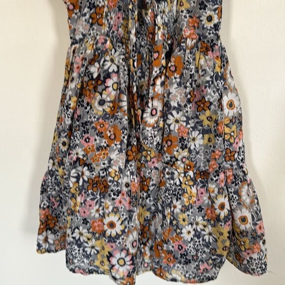 American Eagle Floral Button-Front Puff Sleeve‎ Tie-Back Mini Dress XS - Picture 8 of 13